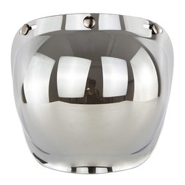 Keenso Helmet Bubble Shield, Open Face Helmet Visor Motorcycle Helmet Bubble Visor Bubble Shield Motorcycle Helmets Accessorie (Silver)