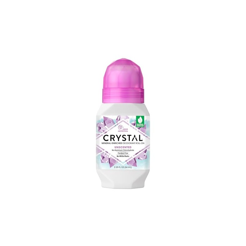 Crystal Desodorante corporal libre de fragancia y parabeno, hipoalegérnico, no