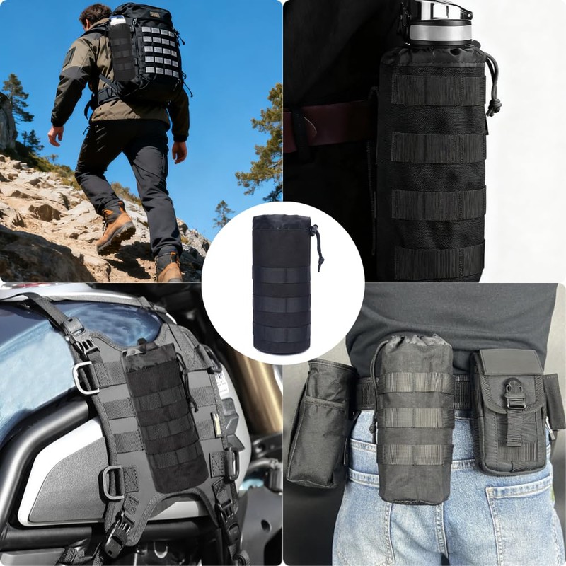 Water Bottle Pouch Molle Tactical Drink Holder Nylon Lightweight Water