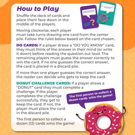 Do or Donut Card Game – Exciting Family & Couples Game Night Challenge, Fun Game for Family Gatherings, Parties, Classrooms, Kids & Adults – 3-8 Players, Ages 8+, 30 Mins of Laughter & Entertainment!