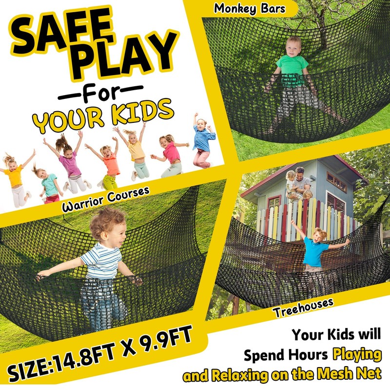 Climbing Net for Kids - 14.8FT x 9.9FT Double Layers