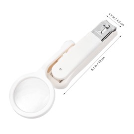 Kisangel 2pcs Fingernail Clipper with Magnifying Glass Durable Nail Cutter for Precise Trimming at Home Professional Use Sturdy Design