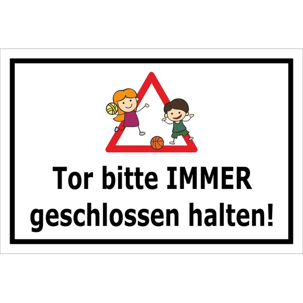 Melis Folienwerkstatt Sign - Gate Closed - 30 x 20