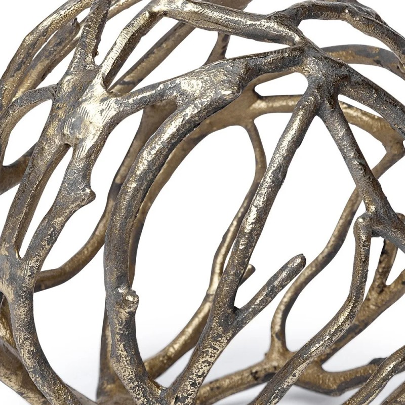 Homeroots Gold Metal Tree Branch Sculpture