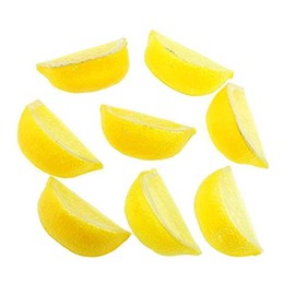 14pcs Fake Fruit Home House Kitchen Party Decoration Faux Fruit Props(Simulation Yellow Lemon Blocks)