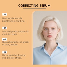 Suero corrector decoloración, suero niacinamida, crema hidratante facial para mujeres, sueros hidratantes, tono desigual piel, daño solar manchas la edad, sueros diarios para cuidado la piel, (2pcs)