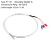 uxcell PT100 RTD Temperature Sensor Probe 3 Wires Cable Thermocouple
