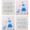 Ninelives Dish Cloth Home Sweet Home and Woman + Cat