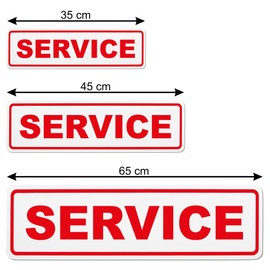 LOHOFOL Service Magnetic Sign | Magnetic Sign | Various Sizes Available (35 x 10 cm, Red)