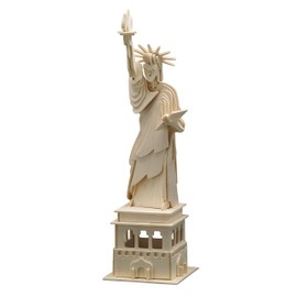 Pebaro 882 Wooden Construction Kit, Statue of Liberty, 3D Puzzle Construction New York, Model Kit, Crafts with Wood, Wooden Puzzle, Craft Set, Pre-Cut Wooden Board, Break Out, Put Together, Ready,