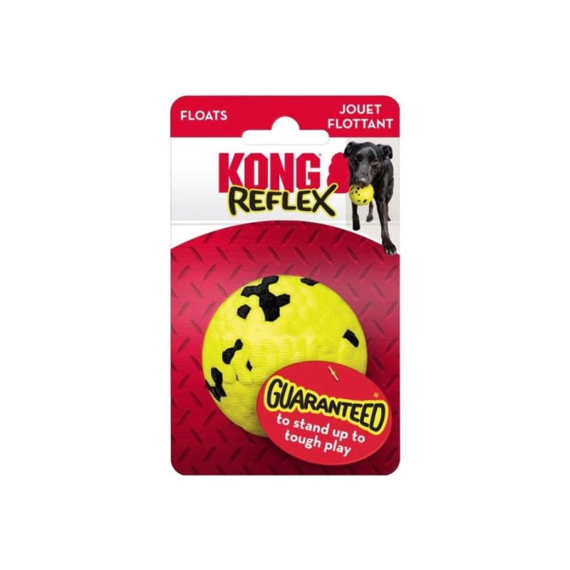 KONG Reflex Ball Durable Flexible Bounce Dog Toy (Medium)