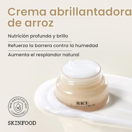 SKIN FOOD since 1957 Crema Iluminadora De Arroz Skinfood Humectante Facial Coreano Para El Cuidado De La Piel Para Una Piel Radiante Leche De Agua De 
