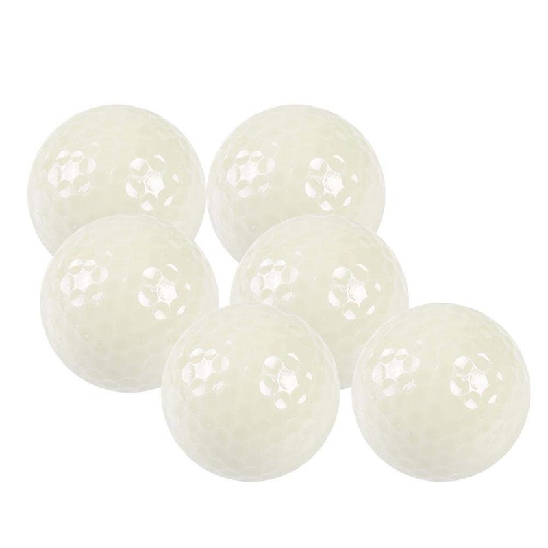 6 x Luminous Golf Balls, Night Fluorescent Golf Training Balls