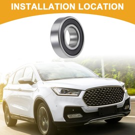 Partuto 1 Pcs Universal Deep Groove Ball Bearing - Chromium Steel Silver Tone