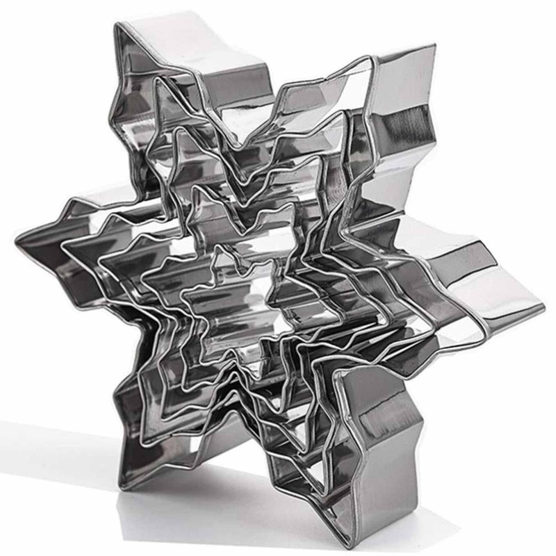 Winter Snowflake Cookie Cutter Set - 5 Piece - Stainless
