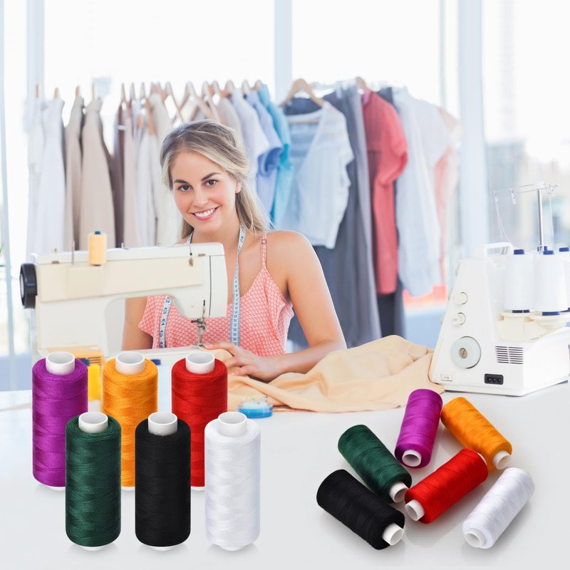 6 Pcs Sewing Thread Kit, 400 Yards Each Spool 402