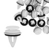 X AUTOHAUX 20pcs Car Plastic White Retainer Rivet Fastener Clips