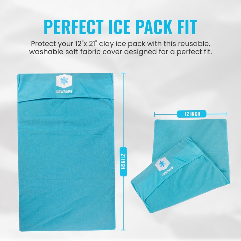 ICEWRAPS Extra Cover ONLY for 12"x21" Clay Ice Pack |