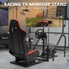 Marada Sim Racing Triple Monitor Stand with Wheels for 27-32