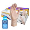 OP-PERFECT Premium Powder-Free Disposable Vinyl Gloves, Medium, PACK OF 100