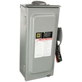 Square D by Schneider Electric Schneider Electric 600-Volt 30-Amp 3-Point Nema-3R HU361RB Switch Not Fusible Hd 600V 30A 3P Nema3R, White