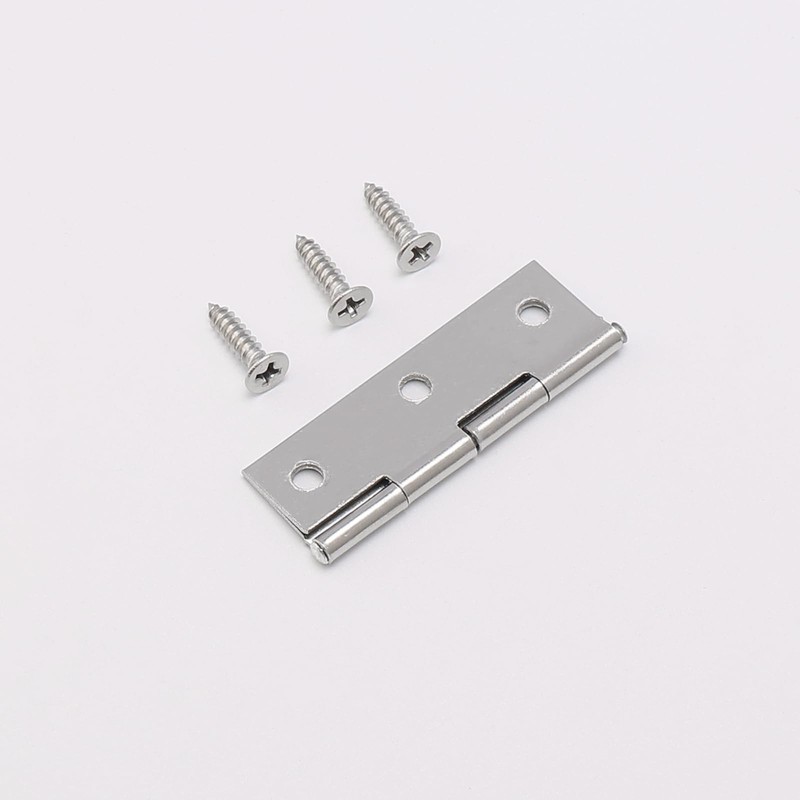 Unxuey Door Hinges, 16Pcs 2.12inch Folding Butt Hinges, Stainless Steel