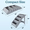 Dog Stairs - Pet Stairs with 4-Step Design for Beds,