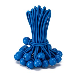 30 Pack Ball Bungee Cord, 9 Inch Heavy Duty Bungie Cord Balls Canopy Tarp Tie Down Bungee Balls for Camping, Tents, Cargo,Holding Wire and Hoses, Patio Umbrellas, Awning (Blue)