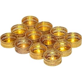 IGH Golden Metal Katori for Tea Light, 8 G, Size/Dimension: 4.5x4.5x3cm, Diwali Diya for Home Décor, Diwali Decoration, Diwali Gift. (96)
