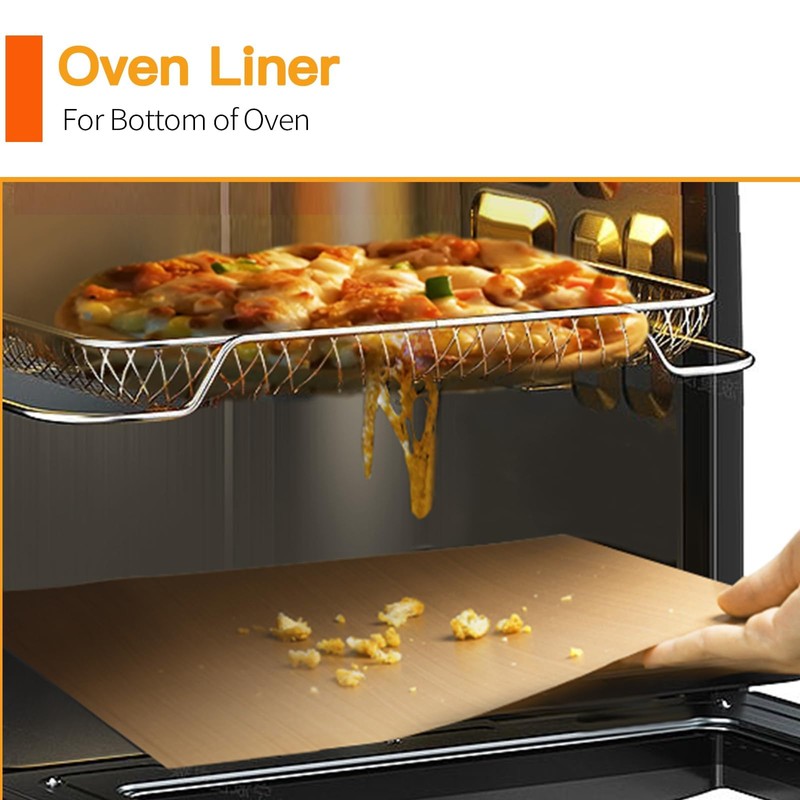 2 Pack Oven Liners for Bottom of Oven, Reusable -