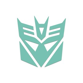 Decepticon Helmet Sticker Vinyl Decal Notebook Car Window Laptop 5" x 4.75" (Mint)