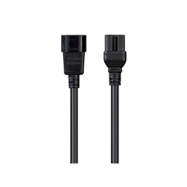 Monoprice Heavy Duty Power Cable - 10 Feet - Black | IEC 60320 C14 to IEC 60320 C15, 14AWG, 15A, SJT, 100-250V