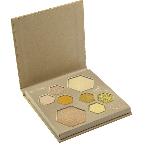 Essence Wanna Bee My Honey? Eyeshadow & Highlighter Palette, No. 01 Oh Honey, Your Soul Is Golden!, Multicoloured, 8 Gold Tones (14.8 g)