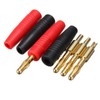 VUNIVERSUM 3 Pairs (6 Pieces) 4 mm Banana Plug Gold