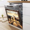 Funny Cows Magnetic Dishwasher Cover,Farmhouse Cattles Heifer Dishwasher Magnets Decal,Country