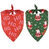 PTDECOR Christmas Dog Bandana, Xmas HOHO Santa Dog Bandana Reversible