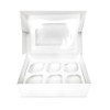 FALGUN 10 x Premium White 6 Hole Cavity Cupcake Boxes