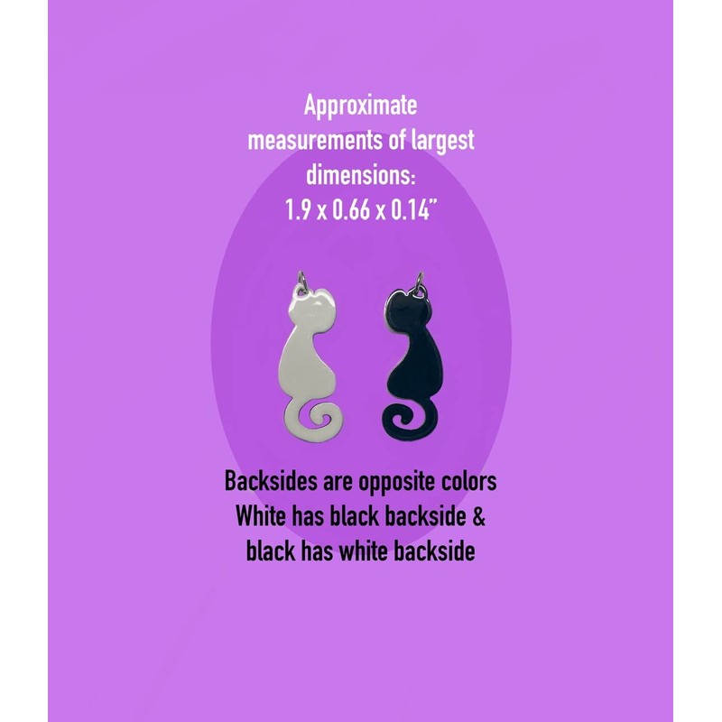 Two Black and White Cats Fan Light Pull Chain Ornaments