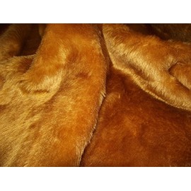 Short Plush Care Bear Faux Fur Fabric Honey Brown, 1Mtr - 150cmx100cm