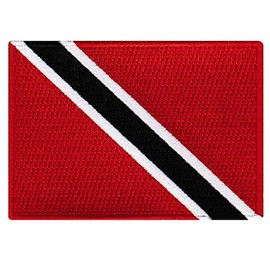 Cypress Collectibles - Trinidad and Tobago Flag Patch - Premium Embroidered Appliqué - Carribean Country Iron On Patches - Dimensions: 3.5" x 2.5"