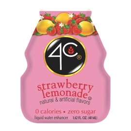4C Sugar Free A Liquid Water Enhancer 12 Pack, Premium Natural Flavors, 0 Calories (Strawberry Lemonade, 1.62 Ounce (Pack of 12))