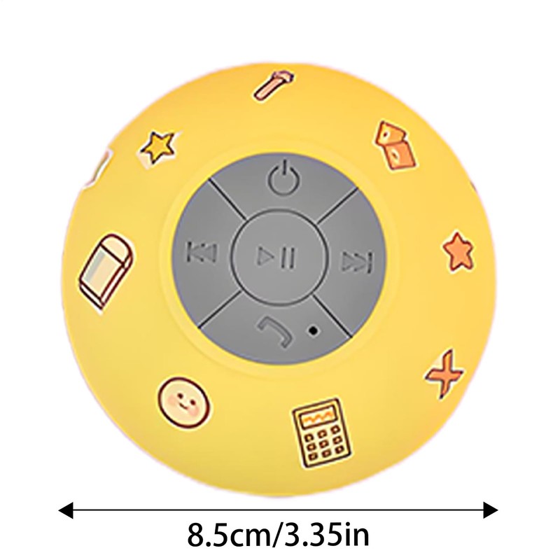 Portable Wireless Speaker - Suction Cup Speaker - Water-Resistant Wireless