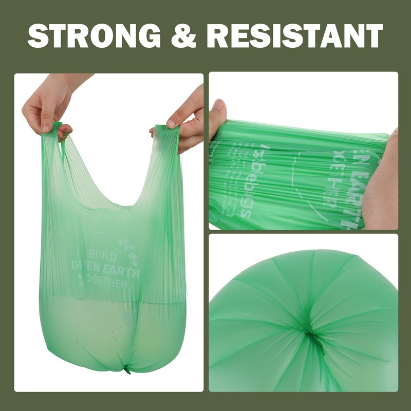 JENCENBIO Compostable Bin Liners 6 Liter Extra Thick 0.6 Mils,