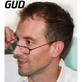 GUD Reading Glasses 5 Pairs Lightweight Rectangular Readers Women Men (Black)