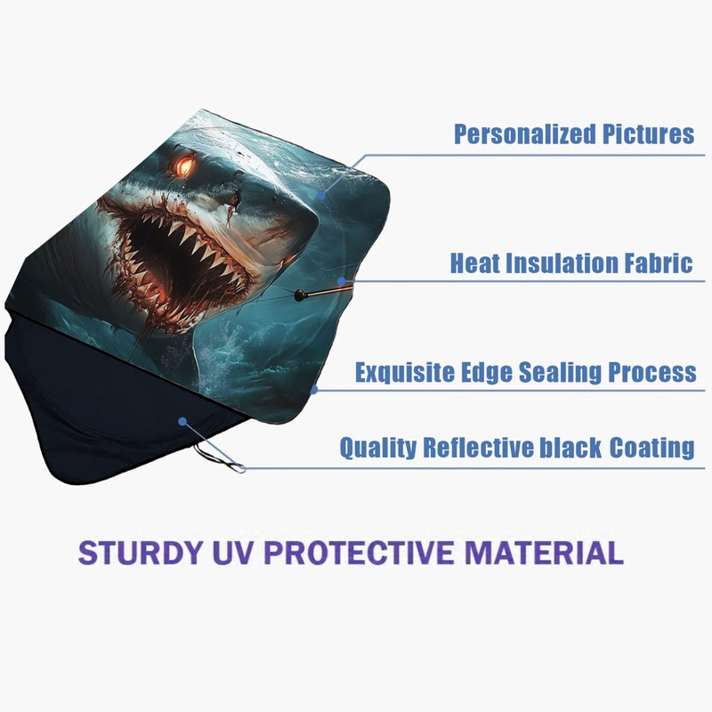 Big Fish Car Windshield Sun Shade Foldable Sunshade Front Window