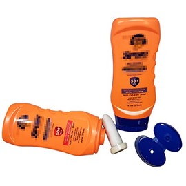 Hidden Orange Sunscreen Flask By Smuggle Mug | Dispenses Sunblock | Disguised Container for Liquor | Secret Bottle to Hide Booze | Cruise Travel Containers | Flasks For Smuggling Beverages