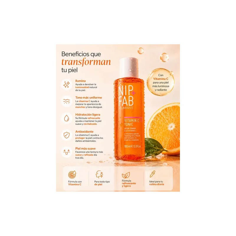 Nip+fab Vitamin C Fix Tónico Facial Iluminador Glow 100ml