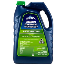 PEAK OET Extended Life Green Concentrate Antifreeze/Coolant for Asian Vehicles, 1 Gal.