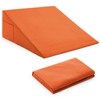 Horbaunal Burnt Orange Bed Wedge Pillow Cover with Zipper Design,