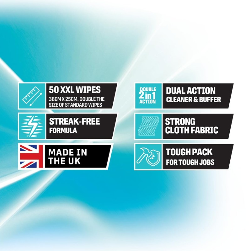 UltraGrime PRO Glass & Stainless Shiny Surface Large Cleaning Cloths